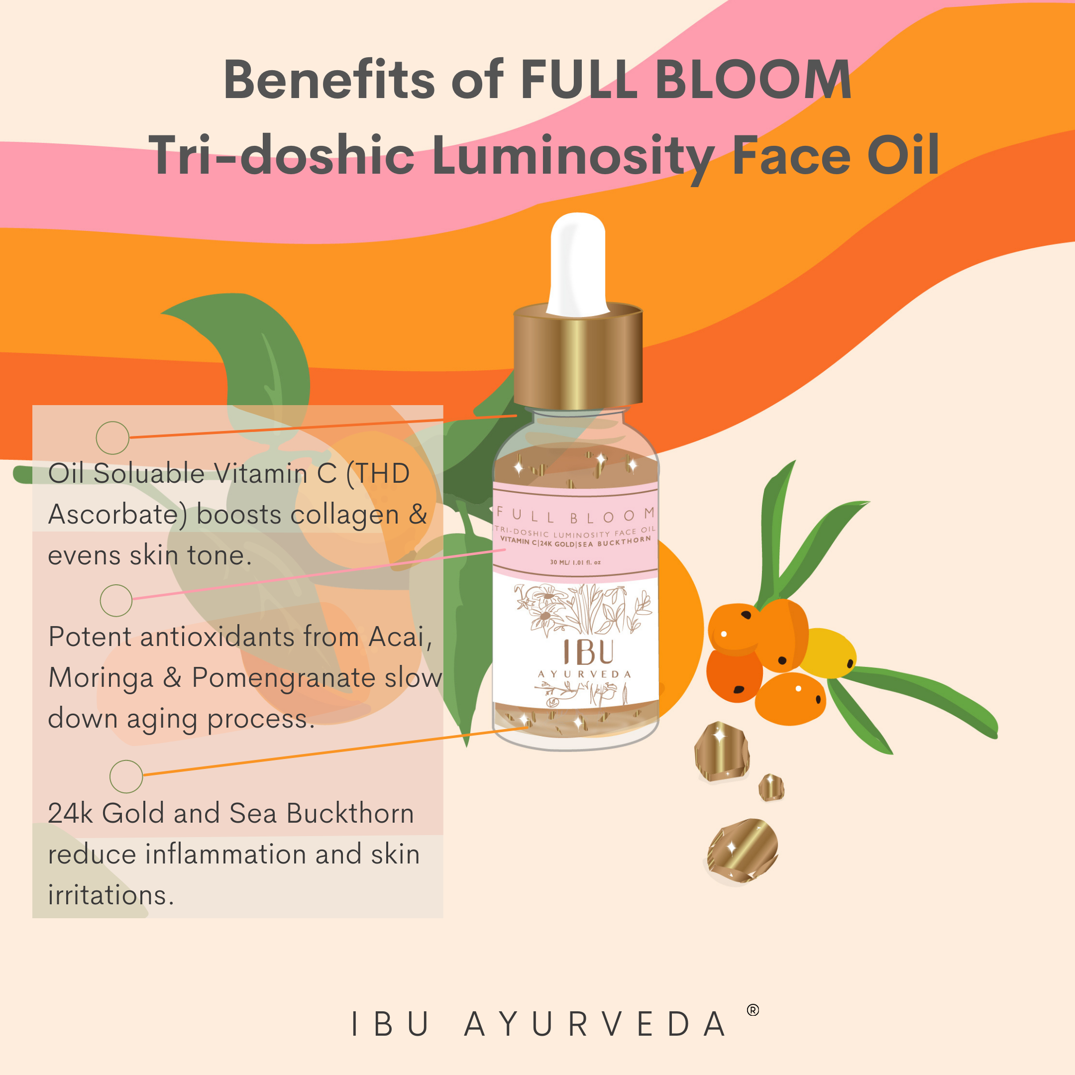 Full Bloom Tridoshic Luminosity Face Oil